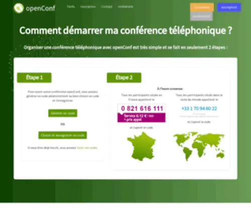 Openconf.fr(Conférence téléphonique) Screenshot