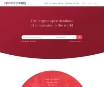 Opencorporates.com(The Open Database Of The Corporate World) Screenshot
