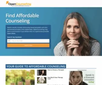 Opencounseling.com(Free and Affordable Counseling in Your Area) Screenshot