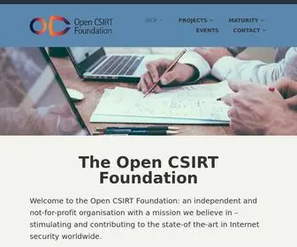 Opencsirt.org(Open CSIRT Foundation) Screenshot