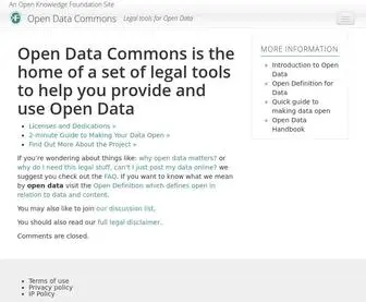 Opendatacommons.org(Open Data Commons) Screenshot