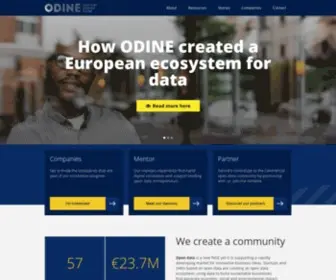 Opendataincubator.eu(ODINE) Screenshot