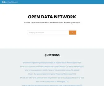Opendatanetwork.com(Open Data Network) Screenshot