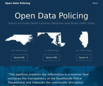 Opendatapolicing.com(Open Data Policing) Screenshot