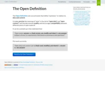 Opendefinition.org(The Open Definition) Screenshot