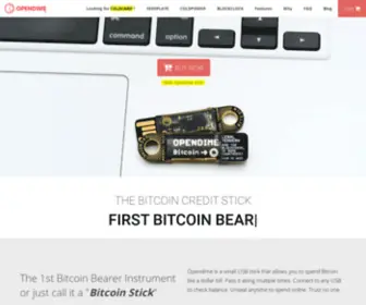 Opendime.com(The bitcoin credit stick) Screenshot