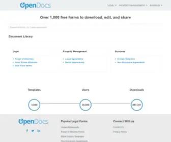 Opendocs.com(The Internet's Largest Library of Legal Documents and Templates) Screenshot