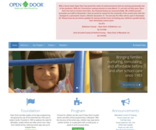 Opendoorcare.com(Open Door Care) Screenshot