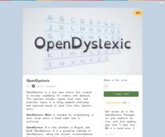 Opendyslexic.org(Home) Screenshot