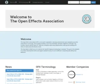 Openeffects.org(The Open Effects Association) Screenshot