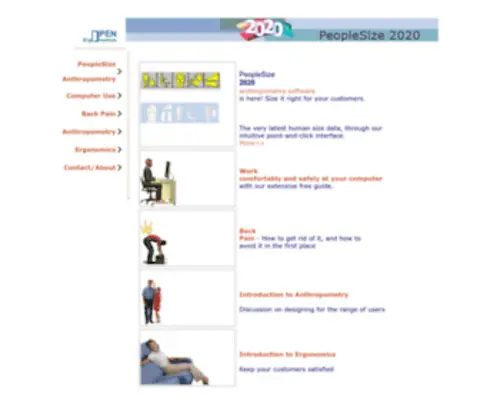 Openerg.com(Open Ergonomics) Screenshot