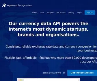 Openexchangerates.org(Open Exchange Rates) Screenshot