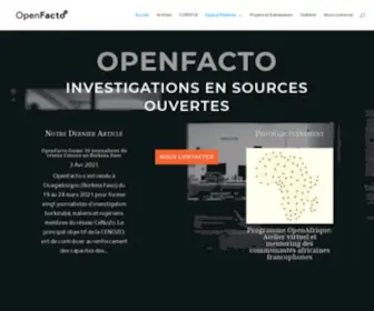 Openfacto.fr(Association francophone Spécialisée Enquêtes en Sources Ouvertes) Screenshot