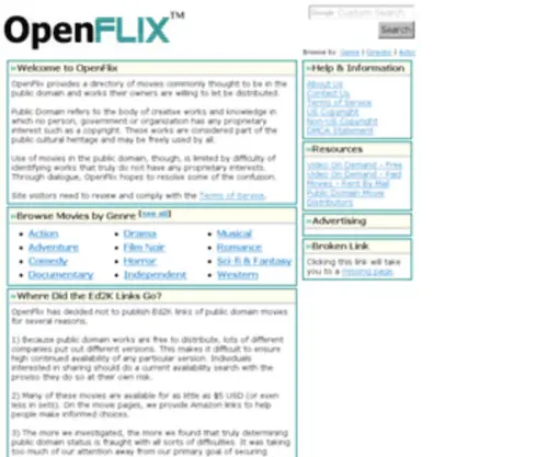 Openflix.com(Public Domain Movies) Screenshot