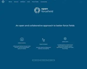 Openforcefield.org(Open Force Field Initiative) Screenshot