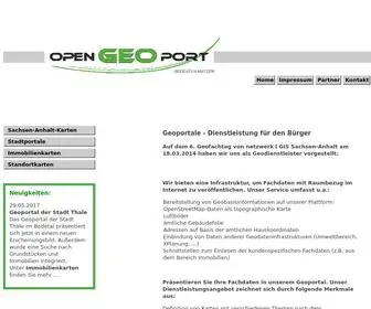 Opengeoport.de(Geoportale in Sachsen) Screenshot