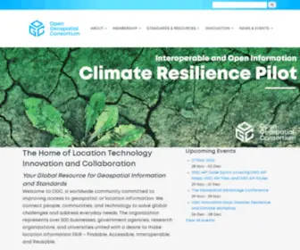 Opengeospatial.org(Advancing Geospatial Standards and Technology) Screenshot