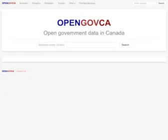 OpengovCa.com(Open Government Data in Canada) Screenshot