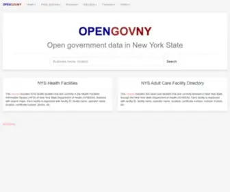 Opengovny.com(Open Government Data in New York State) Screenshot