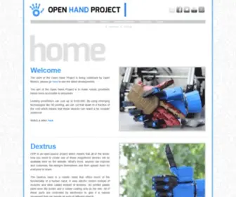 Openhandproject.org(The aim of the Open Hand Project) Screenshot