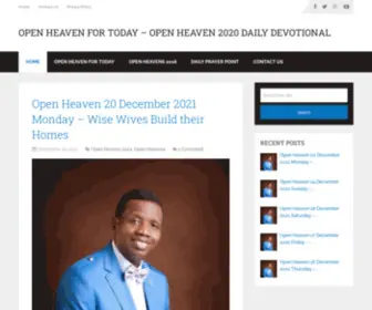 Openheavenfortoday.com(Open Heavens For Today) Screenshot