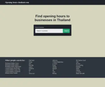 Opening-Hours-Thailand.com(Find opening hours to businesses in Thailand) Screenshot