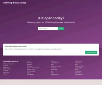 Opening-Hours.ninja(Opening hours tobusinesses in Australia) Screenshot