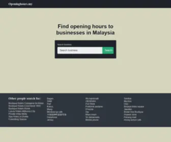 Openinghours.my(Find opening hours to businesses in Malaysia) Screenshot