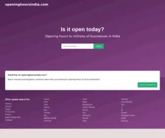 Openinghoursindia.com(Opening hours to millions of businesses in India) Screenshot