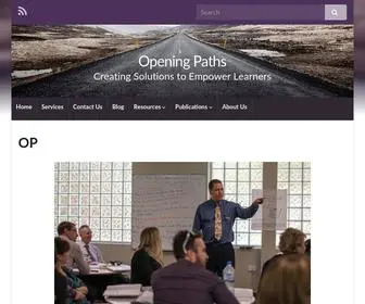 Openingpaths.org(Creating Solutions to Empower Learners) Screenshot
