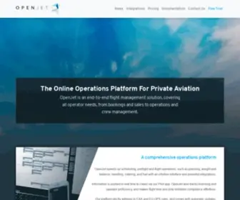 Openjet.com(The Online Operations Platform for Private Aviation) Screenshot