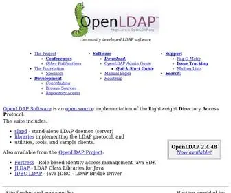 Openldap.org(OpenLDAP, Main Page) Screenshot