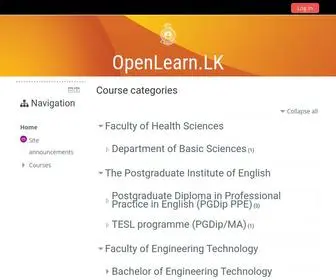 Openlearn.lk(Moodle) Screenshot