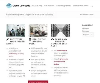 Openlowcode.com(Rapid development of specific enterprise software) Screenshot