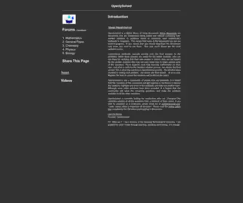 Openlysolved.org(Openlysolved) Screenshot