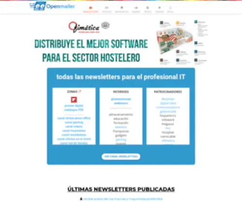 Openmailer.net(Envío de newsletters premium) Screenshot