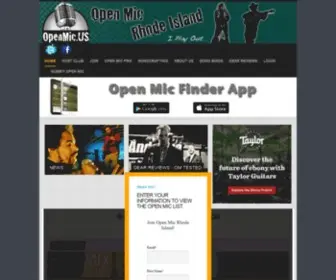 Openmicrhodeisland.com(Open Mic Rhode Island) Screenshot