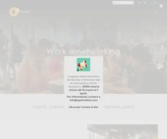 Openmilano.com(Open Il tuo clubworking In un’atmosfera home) Screenshot