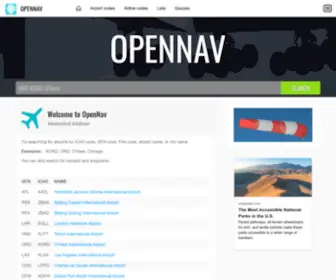 Opennav.com(OPENNAV Aviation Database) Screenshot