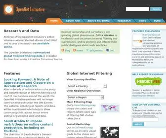 Opennet.net(OpenNet Initiative) Screenshot