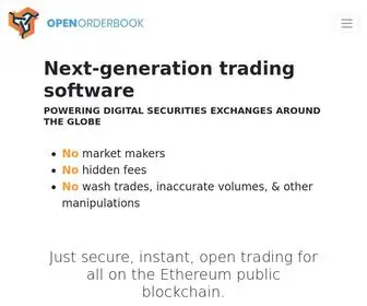 Openorderbook.com(Digital Securities Exchange Software) Screenshot