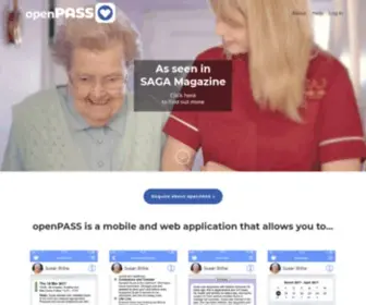 Openpass.com(A clear view of care) Screenshot