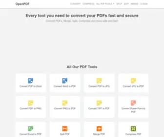 Openpdf.com(PDF Document Conversion to various formats made easy) Screenshot