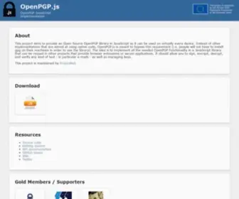 Openpgpjs.org(OpenPGP.js) Screenshot
