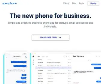Openphone.co(Modern business phone for startups and small businesses) Screenshot