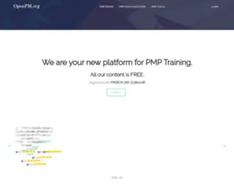 Openpm.org(We are your new platform for PMP Training. All our content) Screenshot