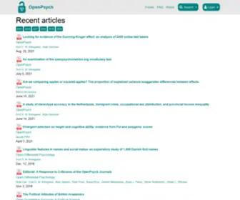 Openpsych.net(Recent Articles) Screenshot