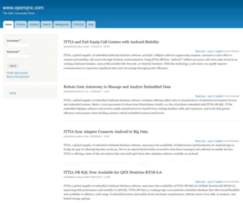 OpenqNx.com(The QNX Community Portal) Screenshot