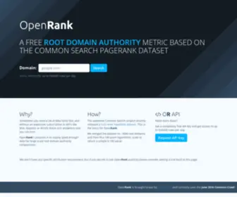 Openrank.io(Free Domain Authority Metrics) Screenshot