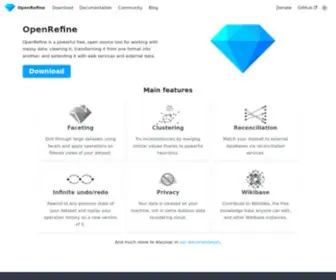 Openrefine.org(OpenRefine) Screenshot